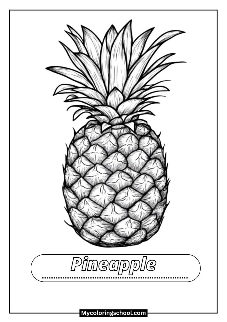 Pineapple Coloring Page