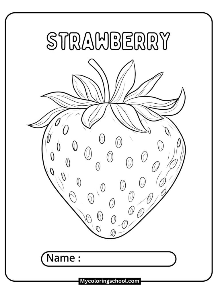 Strawberry Coloring Page