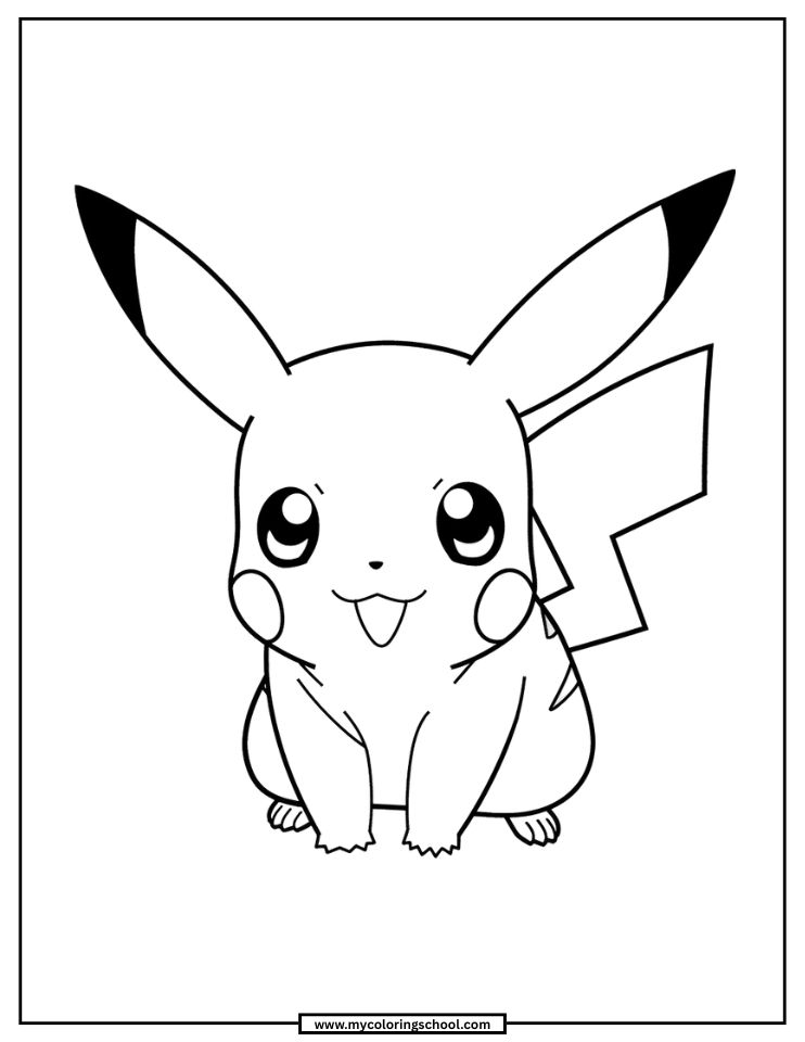 Baby Pikachu Coloring Page