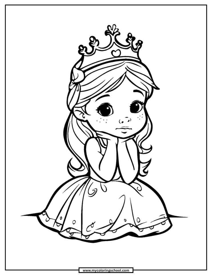 Baby Princess Coloring Page