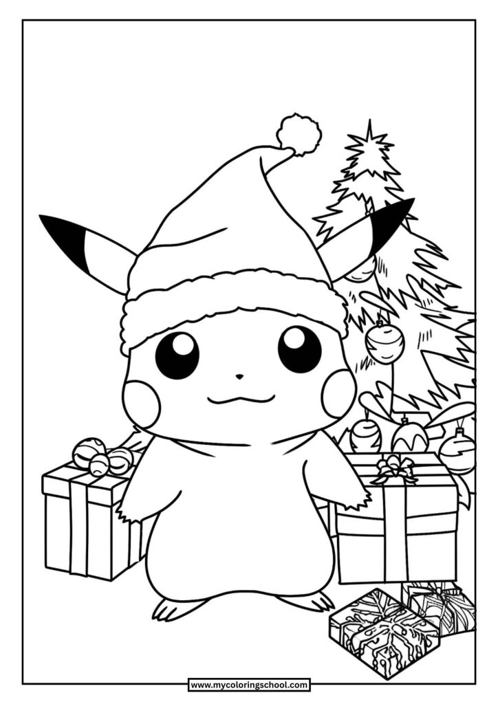 Christmas Pokemon Coloring Pages