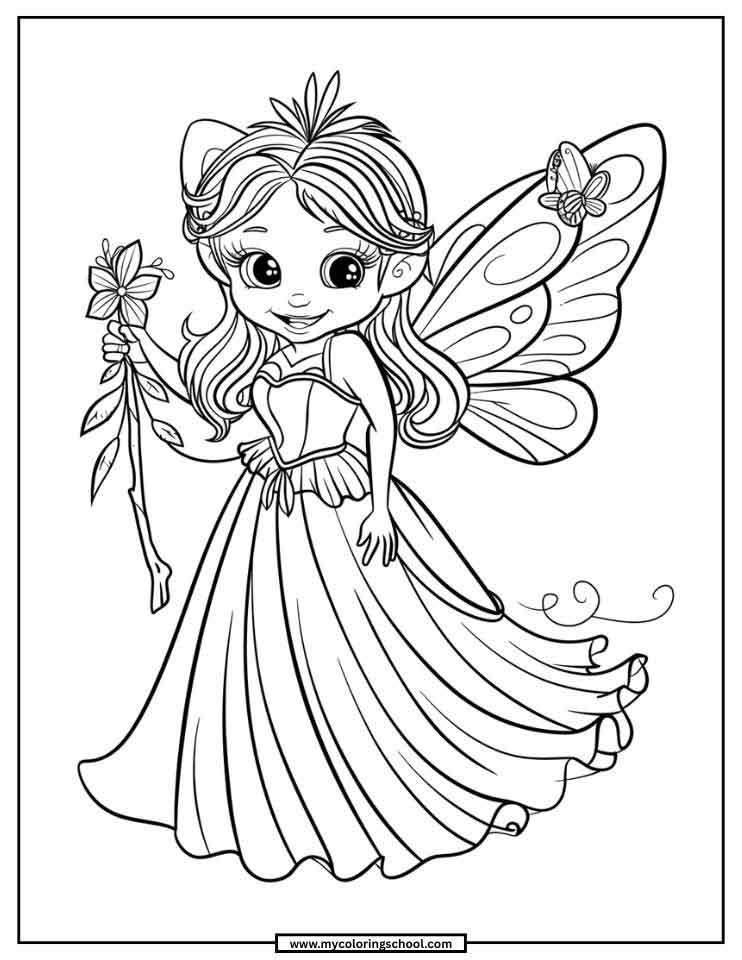 Fairy Princess Coloring Page