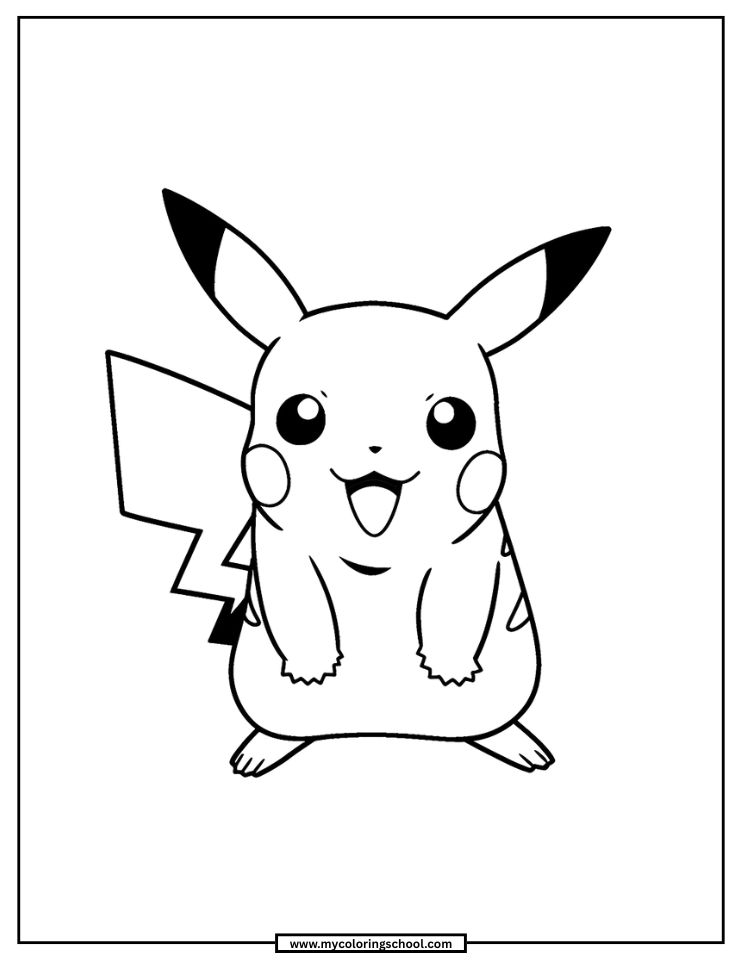 Gigantamax Pikachu Coloring Page
