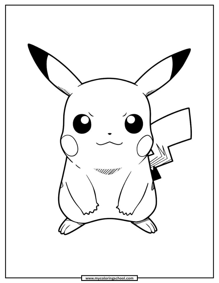 Pokemon Pikachu Coloring Page