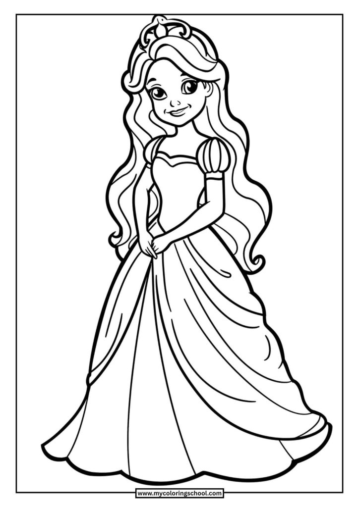 Princess Coloring Page Free Printable