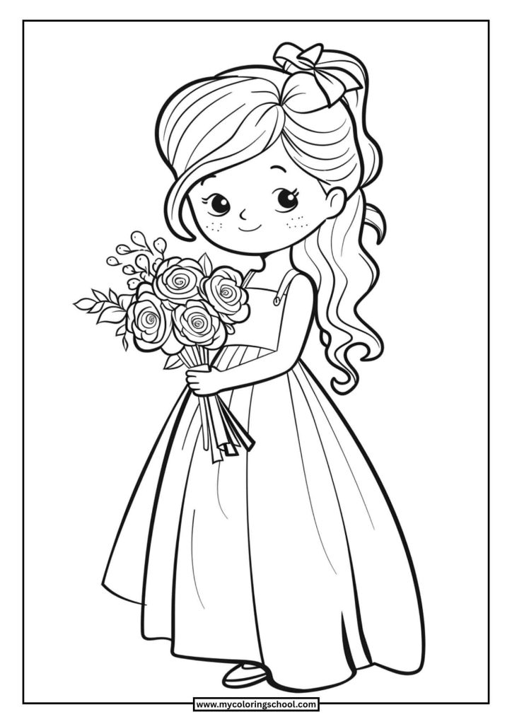 Princess Coloring Page for Girls