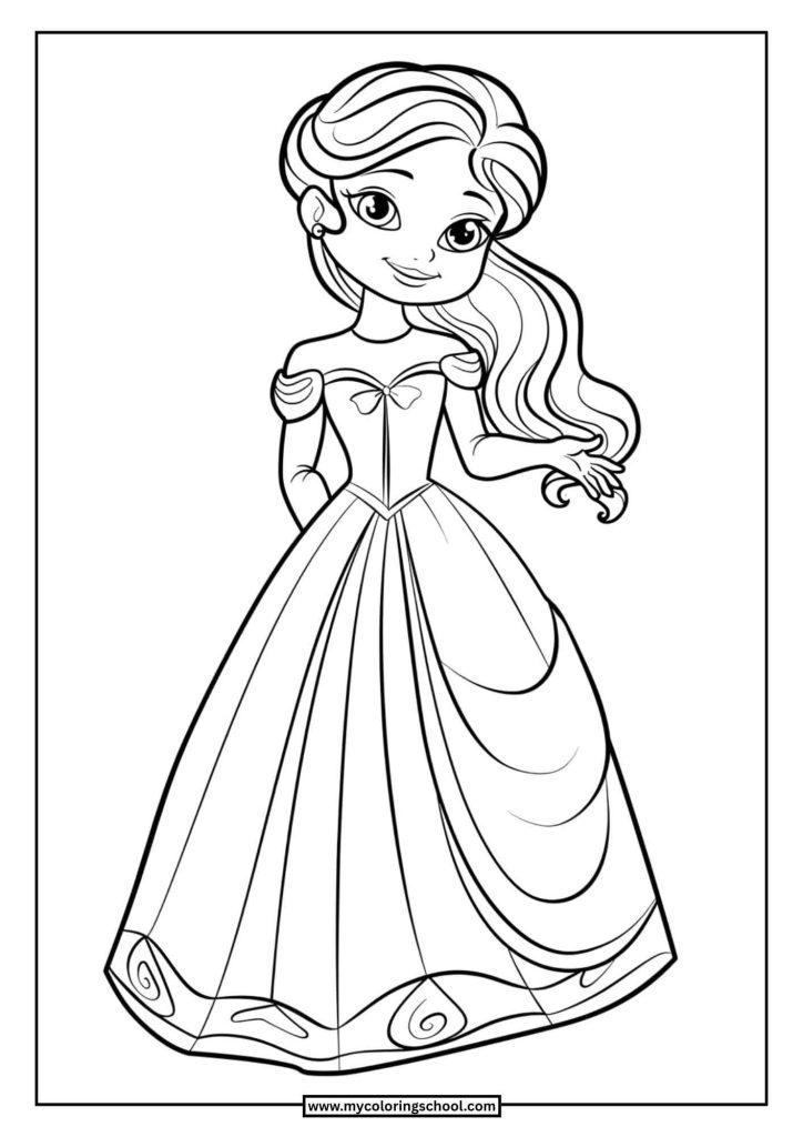 Princess Coloring Page for Kids