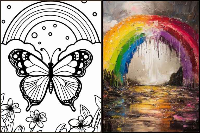 Rainbow Coloring Pages