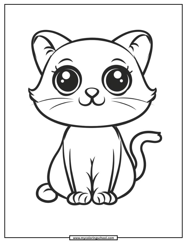 Kitty Cat Coloring Page