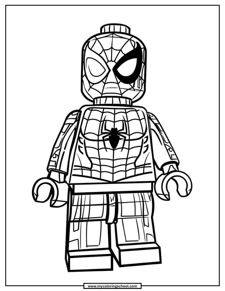 LEGO Spider-Man Coloring Page