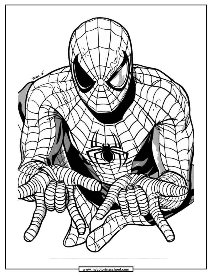 Spider-Man Coloring Pages for Adults
