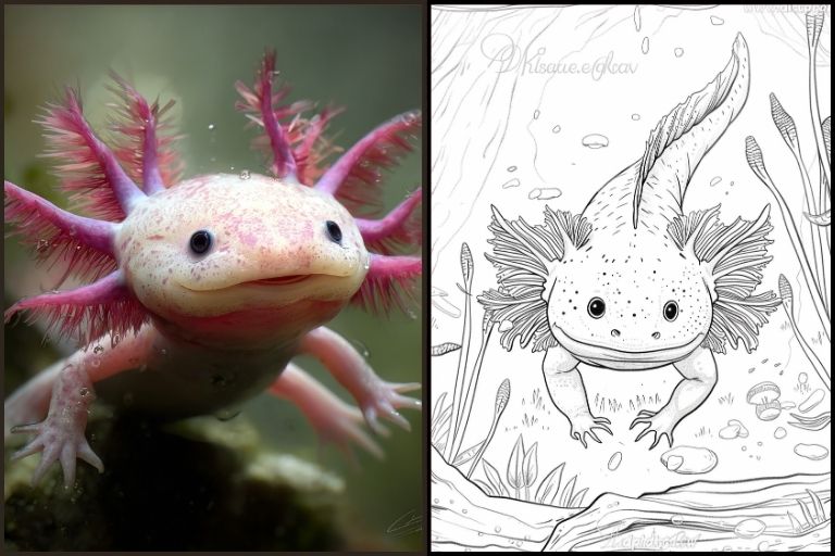 Axolotl Coloring Pages