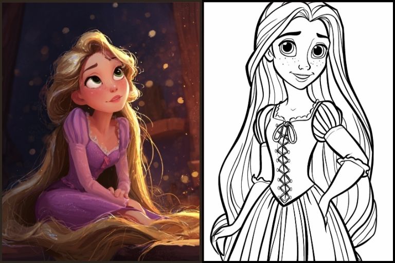 Rapunzel Coloring Pages
