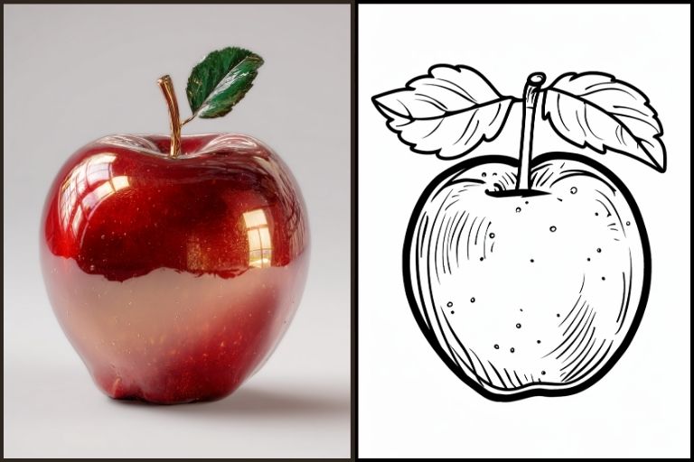 Apple Coloring Pages