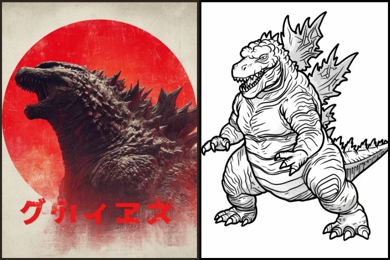 Godzilla Coloring Pages