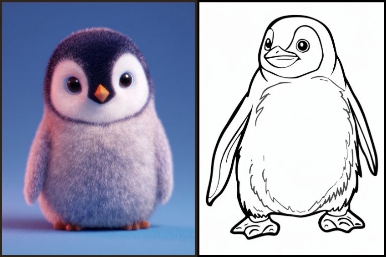 Penguin Coloring Pages