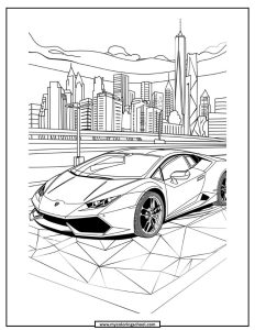 Lamborghini Coloring Pages for Kids - My Coloring School