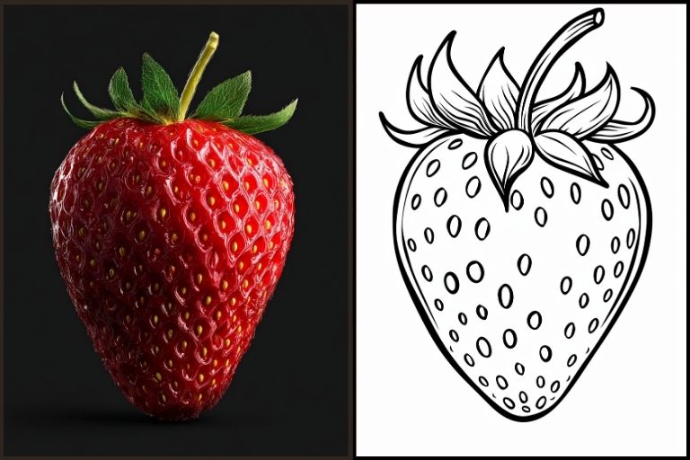 Strawberry Coloring Pages