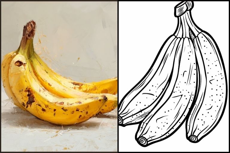 Banana Coloring Pages