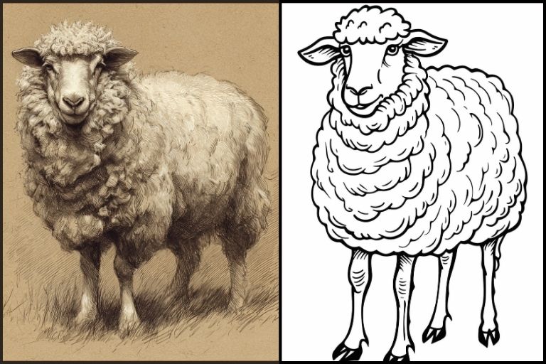 Sheep Coloring Pages