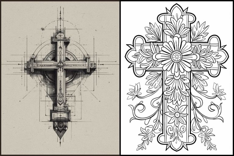 Cross Coloring Pages