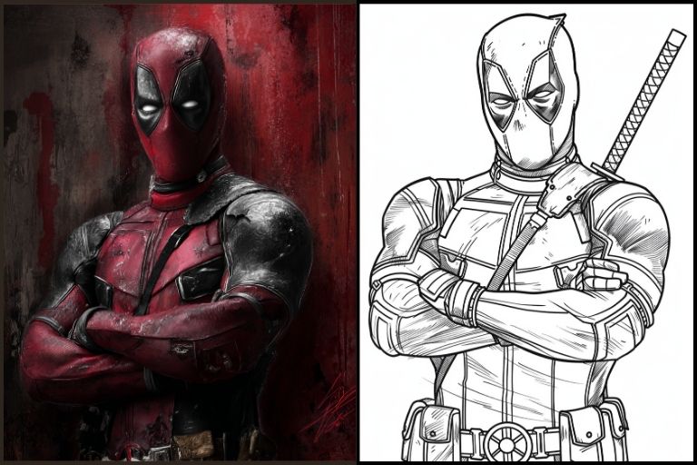 Deadpool Coloring Pages