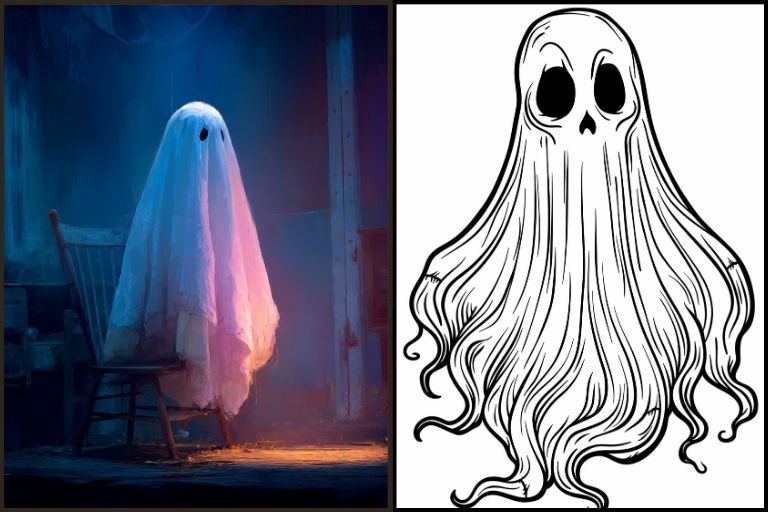 Ghost Coloring Pages