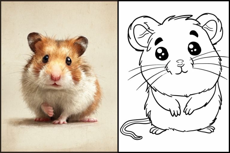 Hamster Coloring Pages
