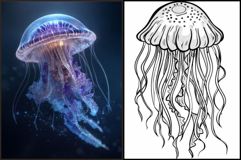 Jellyfish Coloring Page