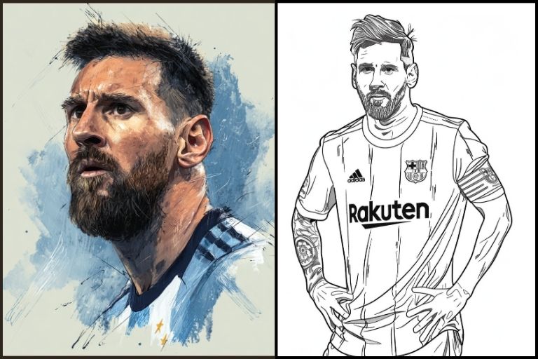 Messi Coloring Pages