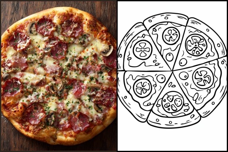 Pizza Coloring Pages