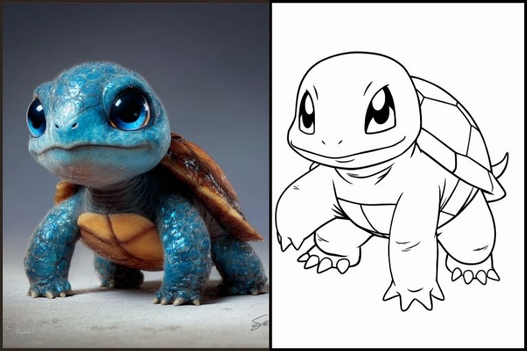 Squirtle Coloring Pages