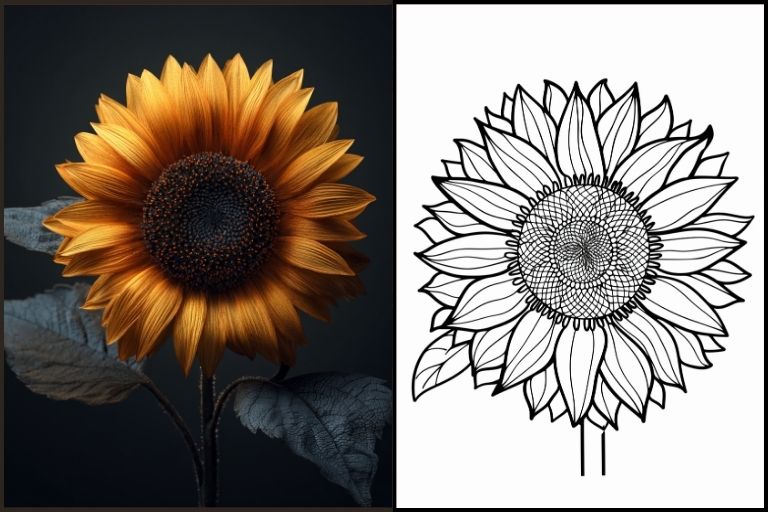 Sunflower Coloring Pages