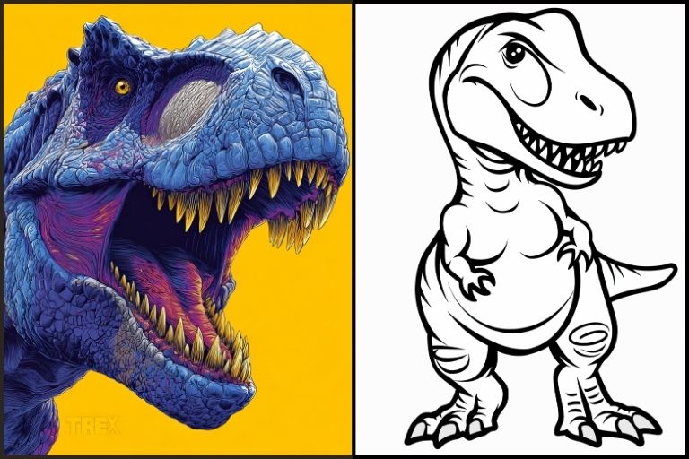 T-Rex Coloring Pages