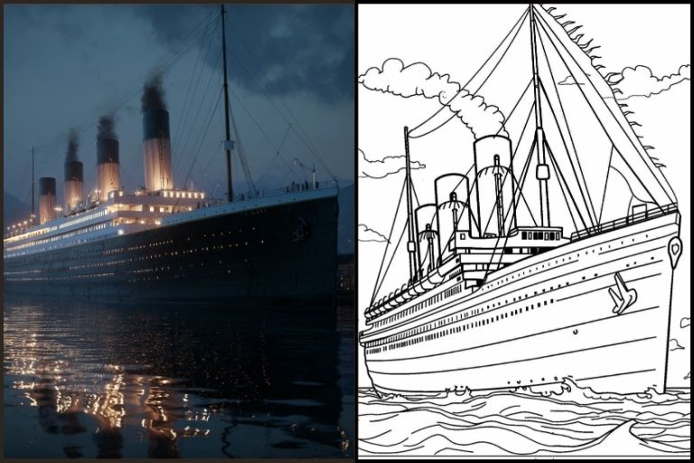 Titanic Coloring Pages