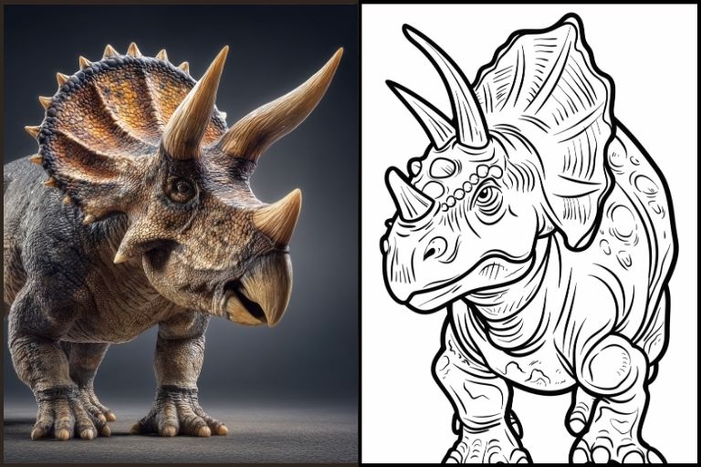 Triceratops Coloring Pages