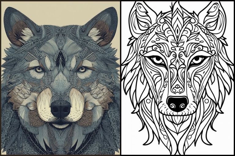 Wolf Coloring Pages