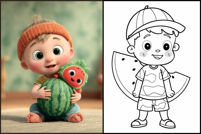 cocomelon coloring page
