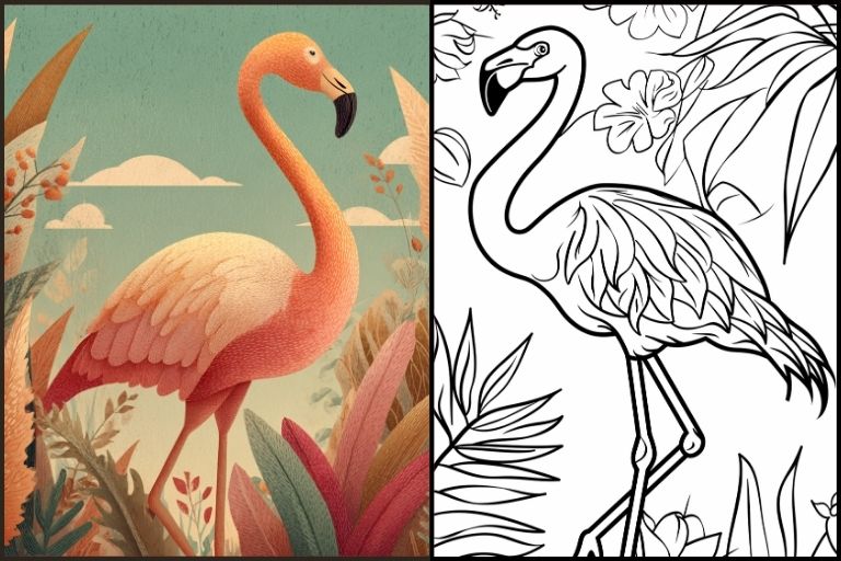 Flamingo Coloring Pages