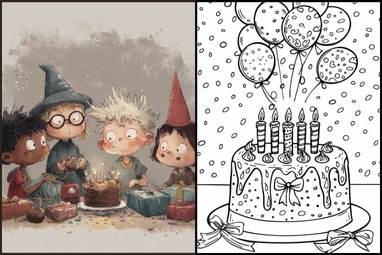 Birthday Coloring Pages
