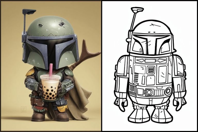 Boba Coloring Pages