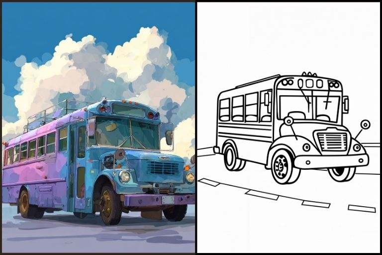 Bus Coloring Pages