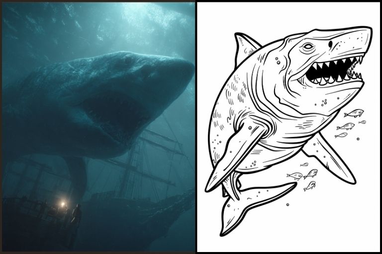 Megalodon Coloring Pages