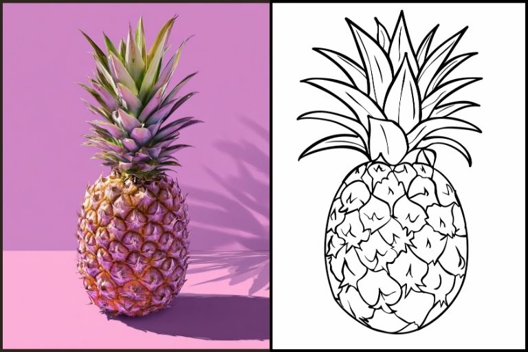 Pineapple Coloring Pages