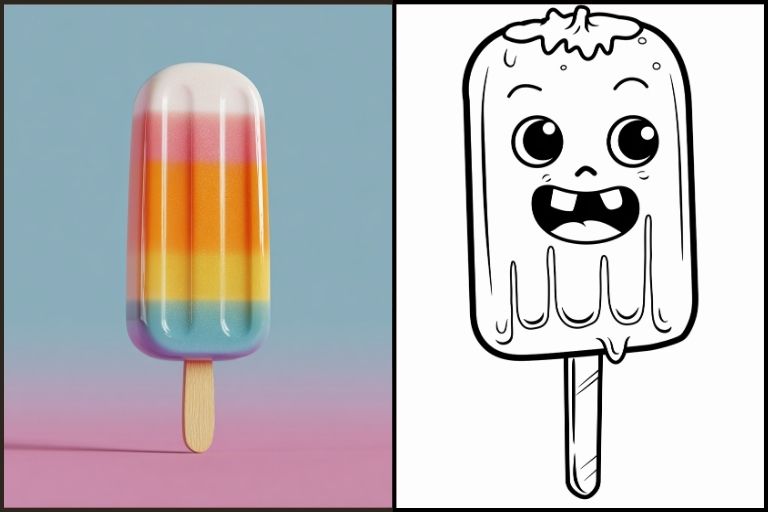 Popsicle Coloring Pages