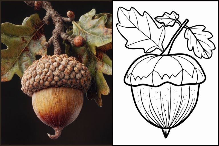 Acorn Coloring Pages