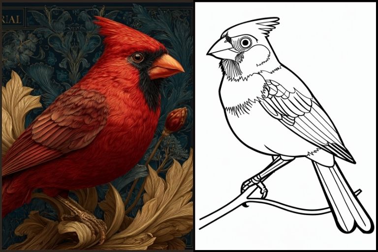 Cardinal Coloring Pages