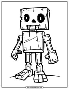 Mini Creeper Color In Creeper Coloring Pages for kids - My Coloring School