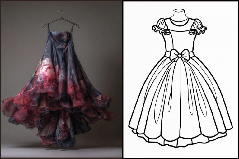 Dress Coloring Pages