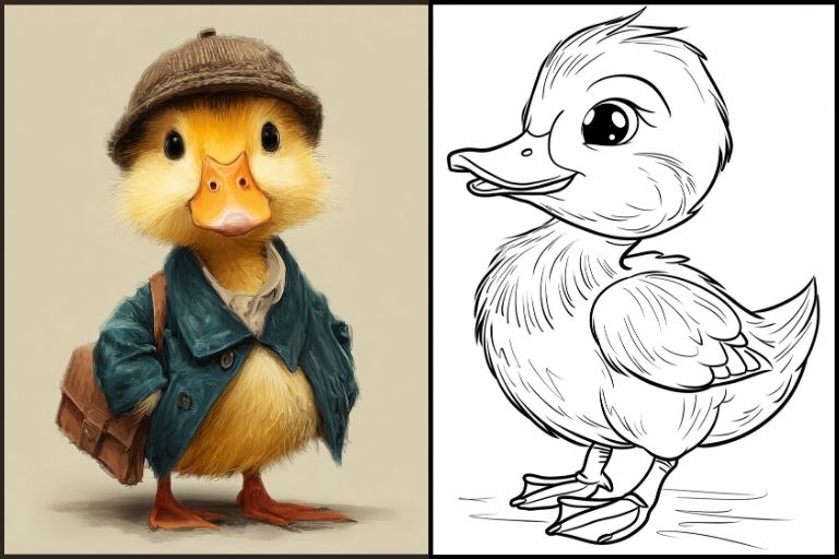 Duck Coloring Pages